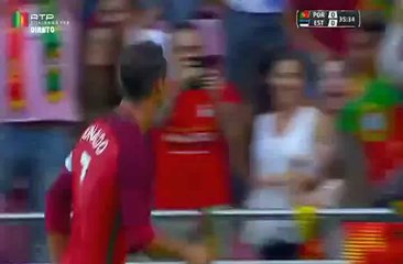 Cristiano Ronaldo Goal HD - Portugal 1-0 Estonia - 08-06-2016
