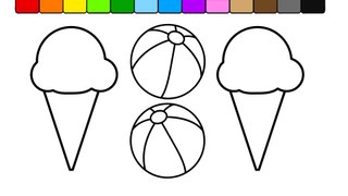 Learn Colors for Kids Color Ice Cream Coloring Pages 22