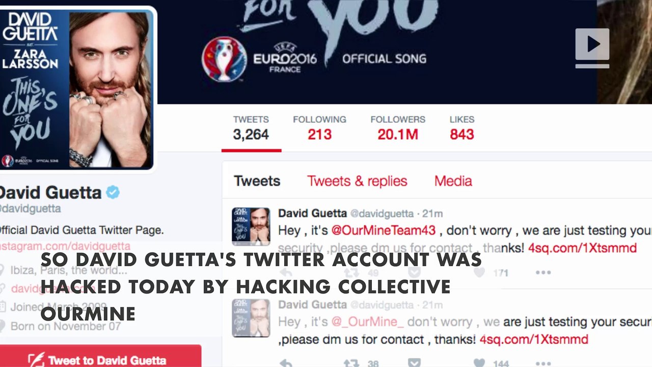 Hacked celebrity Twitter accounts