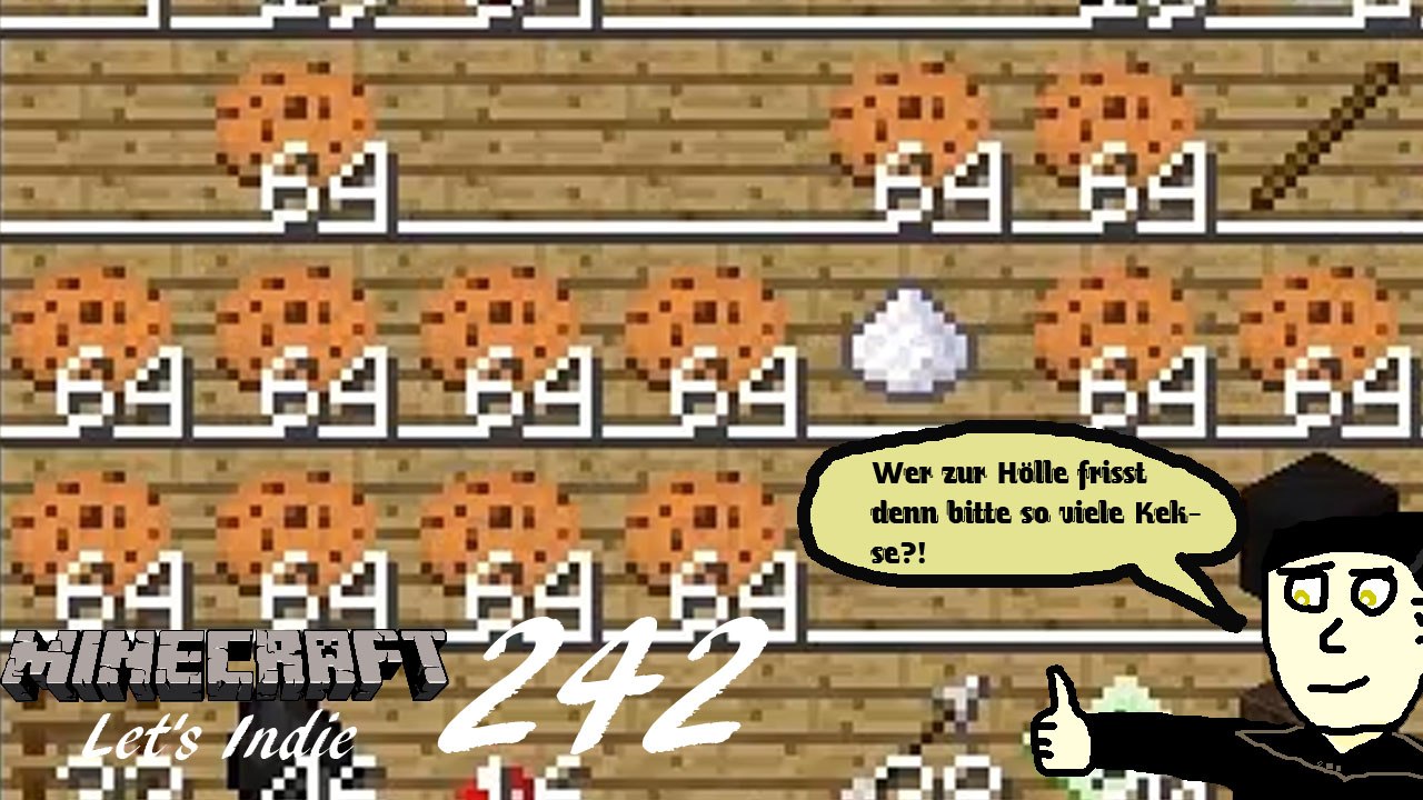Minecraft Let's Indie 242: Unser Keksvorrat