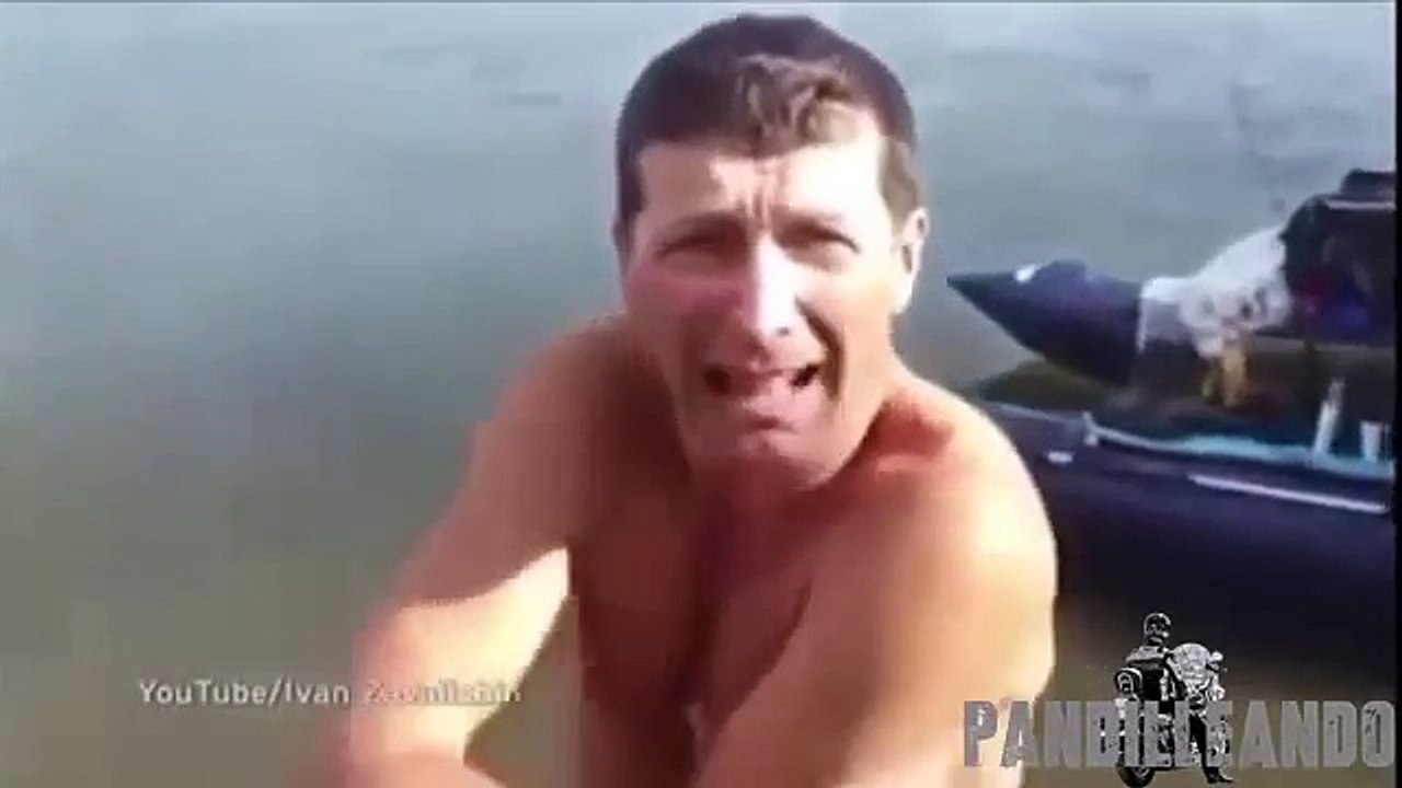 Angler claims to catch fish with his PENIS after swimming naked in river