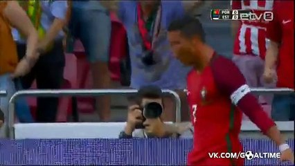 Cristiano Ronaldo Goal HD - Portugal 1-0 Estonia - 08-06-2016
