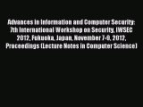 Read Advances in Information and Computer Security: 7th International Workshop on Security