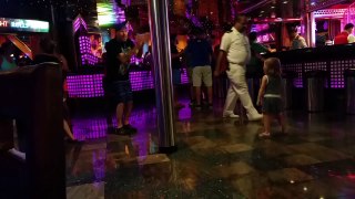Carnival Cruise Ecstacy - Old Goat and 5 Year Old Girl Dancing - Summer 2016