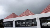 141013台風19通過、奄美空港、バニラ着陸断念
