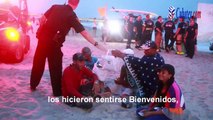 Video del momento en que llegaron seis balseros cubanos a Lauderdale-by-the-Sea