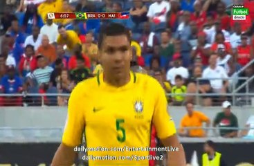 Casemiro Amazing Long Range Shot Chance - Brazil 0-0 Haiti