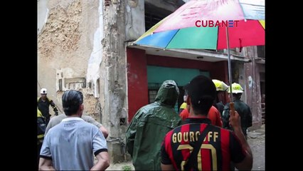 Derrumbe en la Habana Vieja, Cuba tras 4 dias de intensas lluvias