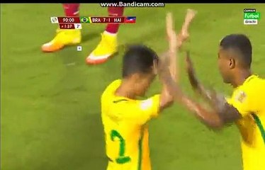 7-1 Phelippe Coutinho Goal -  Brazil vs Haiti Copa America 08.06.2016