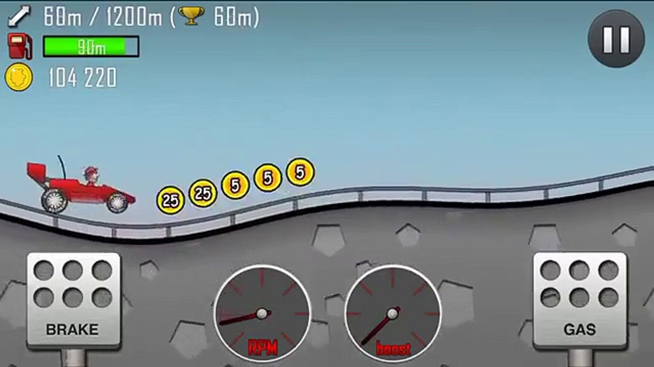 486 meters in Hill Climb Racing!