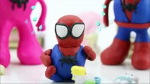 Peppa Pig Stop Motion Play Doh! Peppa Pig Family Crying! Spiderman Play Doh Stop Motion