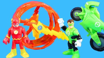 Imaginext Le flash Sauvetages Green Lantern & Cycle De Joker Skateboard Mec Et Bane