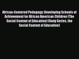 Read Book African-Centered Pedagogy: Developing Schools of Achievement for African American