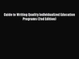 Read Book Guide to Writing Quality Individualized Education Programs (2nd Edition) ebook textbooks