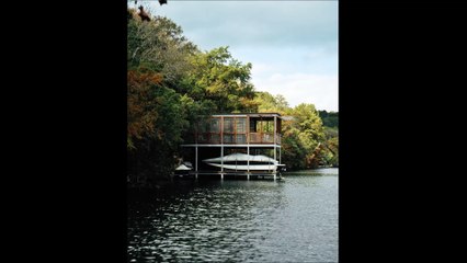 Latest Design Floating Lake Home With Boathouse And Dock Inside