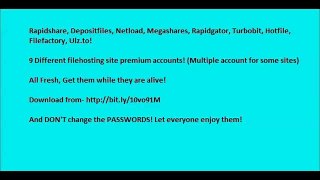 Free Filehosting Premium Accounts 25/11/2012!