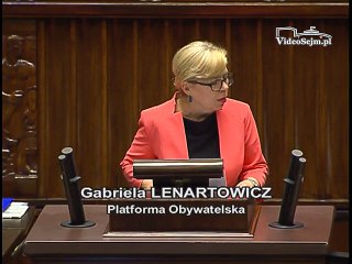 Poseł Gabriela Lenartowicz - Wystąpienie z dnia 08 czerwca 2016 roku.