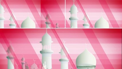 White Mosque With Pink And White Gradient Bar And The Transp