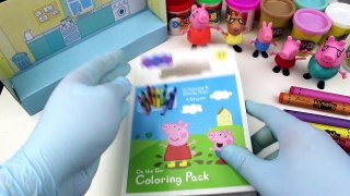 Peppa is going to swim! Pig Coloring Pages - Peppa Coloring Book With Crayon