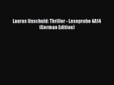 Read Lauras Unschuld: Thriller - Leseprobe 4A14 (German Edition) Ebook Free
