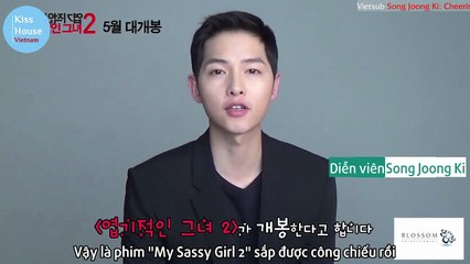 [Kiss House].Vietsub.Song Joong Ki.Cheering Message to Cha Tae Hyun - My Sassy Girl 2 Movie