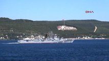 Çanakkale Rus Savaş Gemileri Çanakkale Boğazı'ndan Peş Peşe Geçti