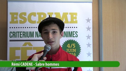 Interview Rémi Cadene, vainqueur sabre homme #fdjescrime 2016