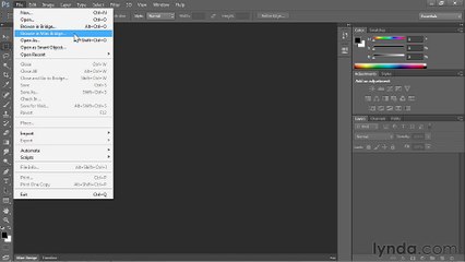 Photoshop CS 6 tutorial | 1-5 Opening an image from Mini Bridge