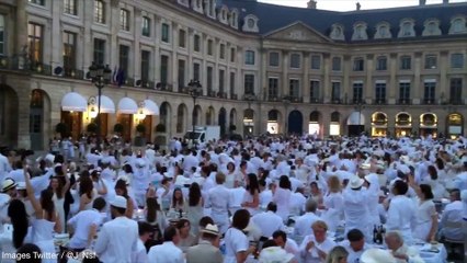 Dîner en blanc sur la place Vendôme à Paris