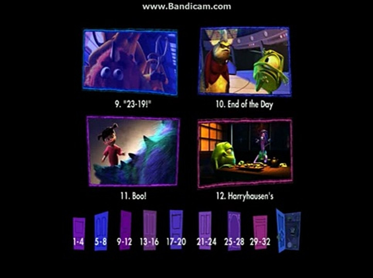 Monsters Inc 2001 DVD Menu Walkthrough (Disc 1)