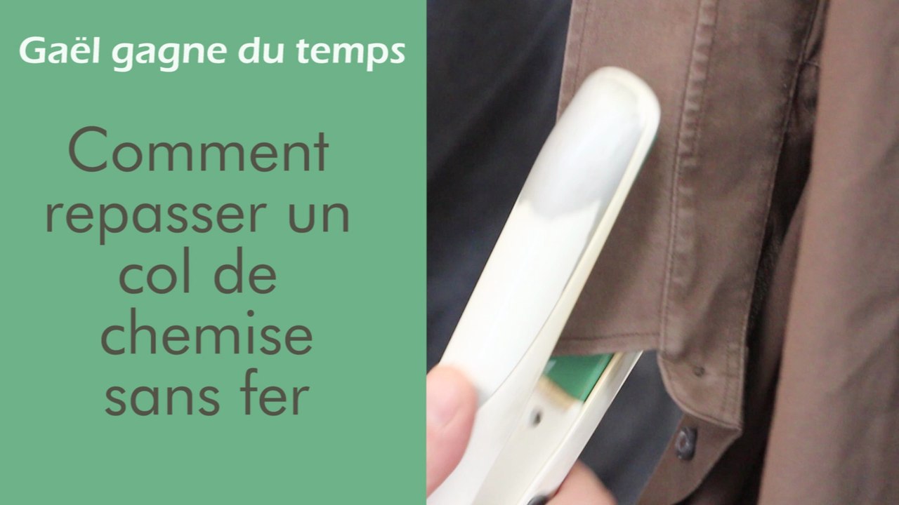 Comment repasser un col de chemise sans fer à repasser - Gaël gagne du temps