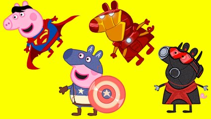 SUPERHERO Peppa Pig en español Iron Man Captain America Superman Ant Man