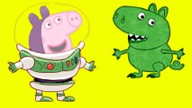 Peppa Pig en español Toy Story animation George PIG DINOSAURES! BUZZ Pour les enfants et les enfants Disney