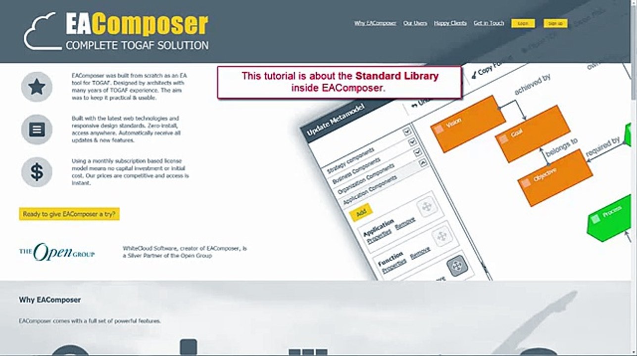 Enterprise Architecture - Standards Library tutorial