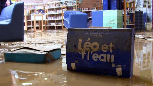 Inondations, collège de Pas-en-Artois, les équipes du Département mobilisées