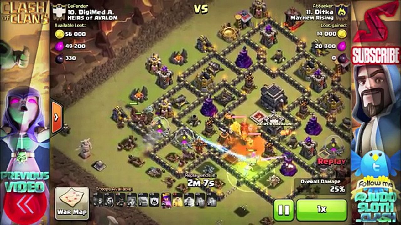 Clash of Clans _ Maxed TH9 GoHo Attack Strategy - 3 Star Attack in Clash of Clans