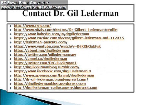 Dr Gil Lederman - Specialist in Radiosurgery