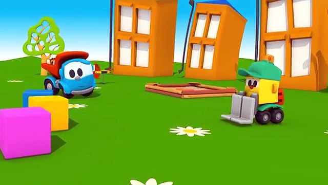 Мультики про машинки Грузовичок Лёва. Лёва Малыш и Монстр Трак. 3D конструктор