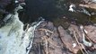 Drone Footage of Rapids and Falls in Canadian Wilderness