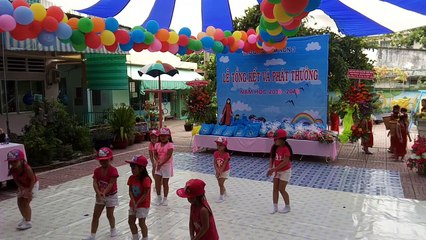 Tiết mục Aerobic lớp lá trường mầm non 3