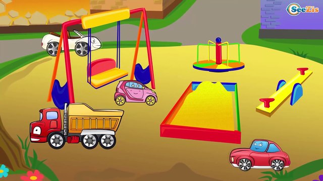 ✔ Araba cizgi filmleri. İş makineleri. Kamyon, Çöp kamyonu, Ekskavatör, Vinç. Eğitici çizgi film ✔