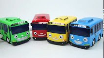 4 Colors Blue, Red, Yellow, Green Bus Toys The Little Bus Tayo 꼬마버스 타요 4가지 색깔 버스 장난감 놀이