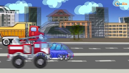 ✔ Autobús, Coche de policía, Tractor | Carritos Para Niños. Caricaturas de carros ✔