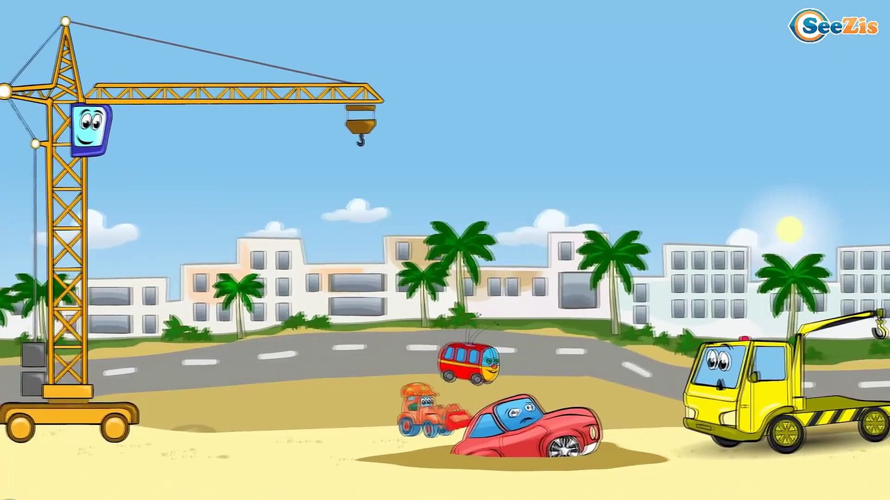 Bajki po polsku - Ewakuator, Żuraw, Samochód pożarniczy. Samochody Dla Dzieci. Kolekcja kreskówek