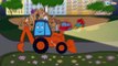 Diggers & Vehicles with Excavator. Construction Trucks & Bulldozer. Cars Cartoons for Children