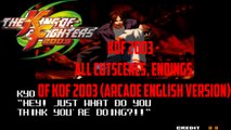 KOF 2003 - All Cutscenes, endings of KOF 2003 (Arcade English Version)
