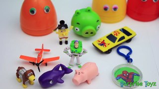 9 surprise eggs with SURPRISE TOYS Super Fun Eggs Disney Toy Story Spongebob for BABY
