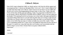 Last Words of Executed Death Row Prisoner Clifton E  Belyeu