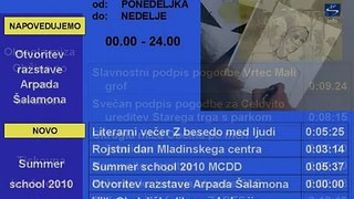 Spored predvajanja Lokalnega TV programa Skala TV 23.9 do 29. 9. 2010