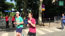 Nous sommes allés à l'ouverture de la fan zone du Champ de Mars à Paris